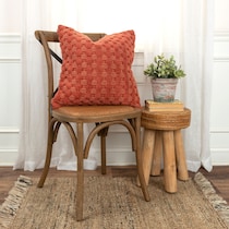 rinna orange accent pillow   