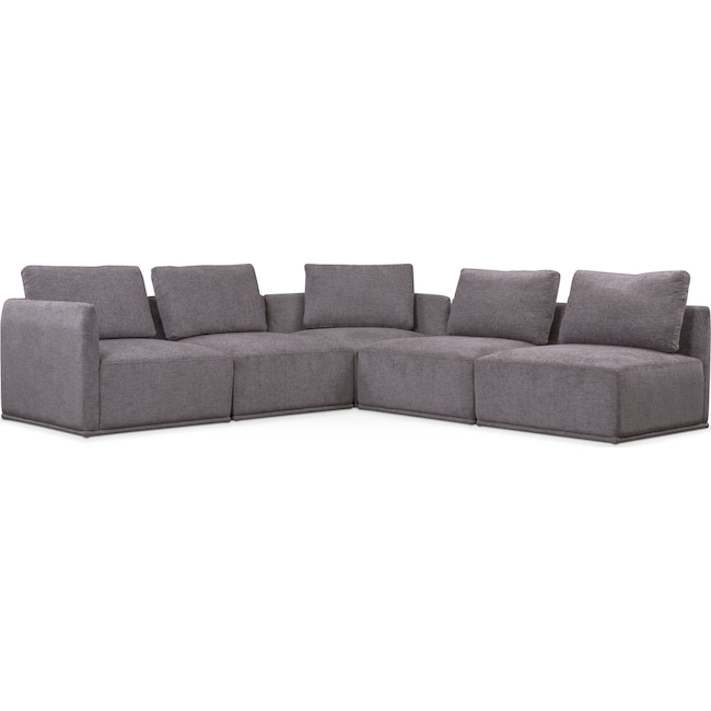 Living Room Furniture - Rio 5-Piece Sectional with 2 Corner Chairs
