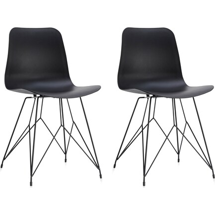 Riptide Outdoor Set of 2 Chairs - Black