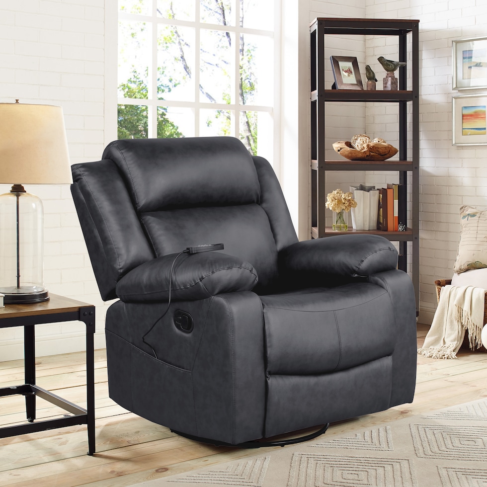 rivera black recliner   