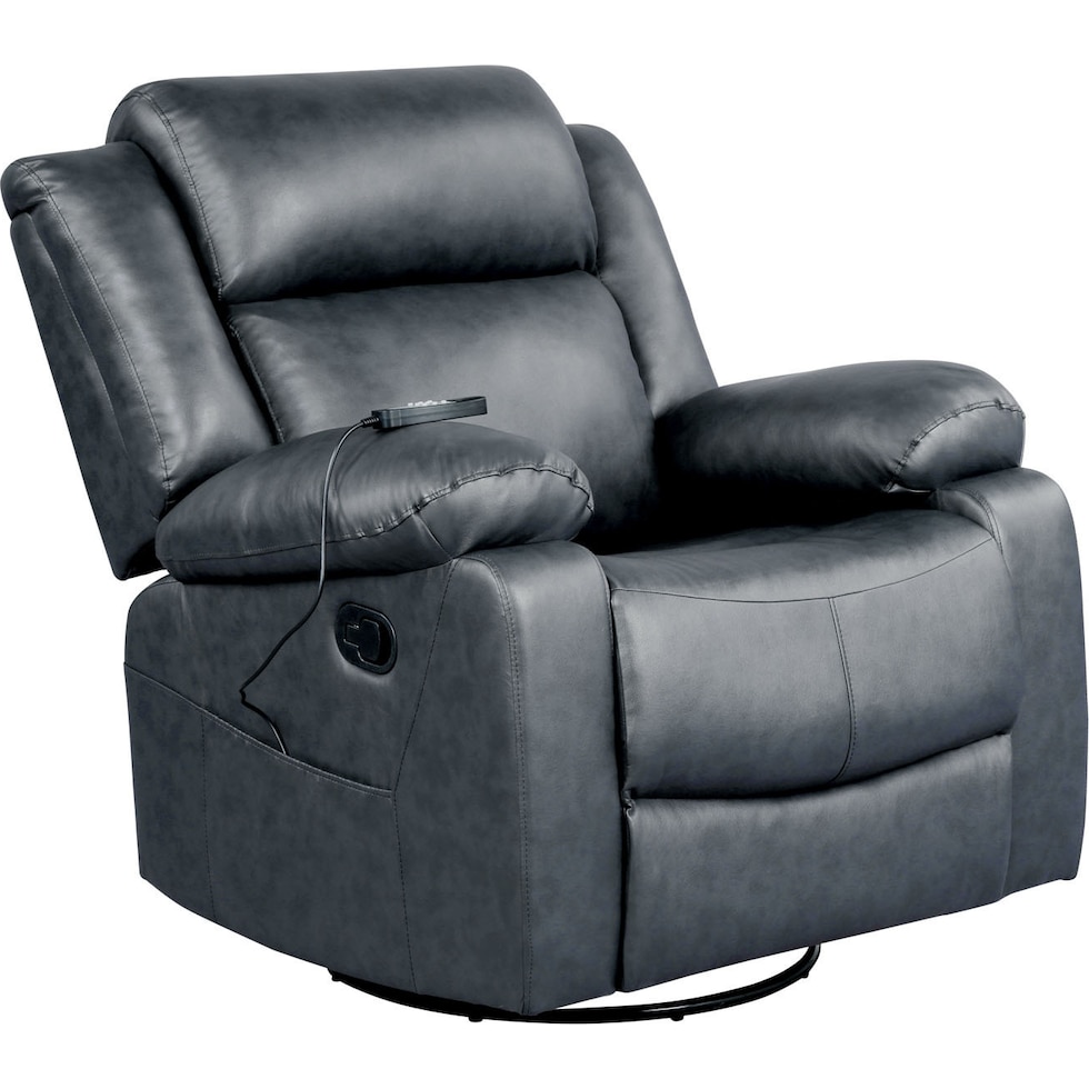 rivera gray manual recliner   