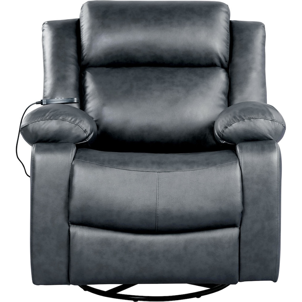 rivera gray manual recliner   