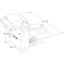 rivera gray manual recliner   