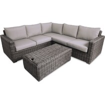 riverside gray outdoor sectional set   