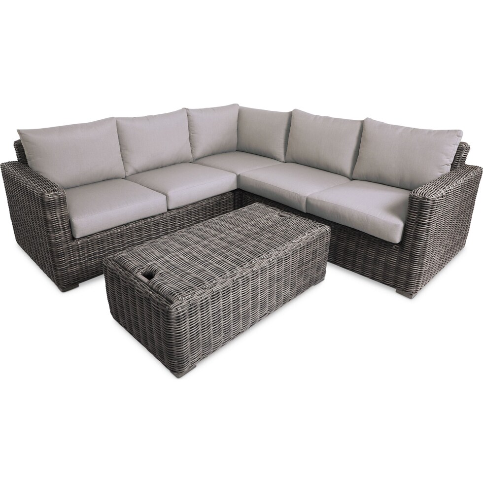 riverside gray outdoor sectional set   