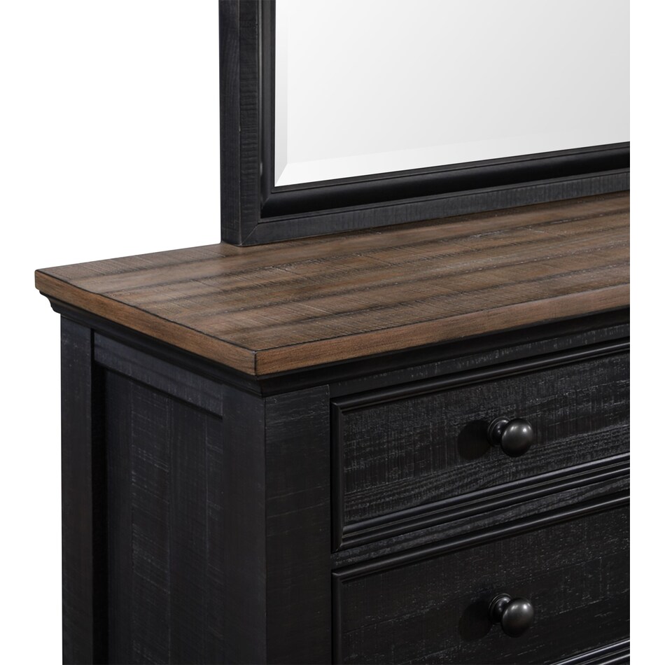 Riverview 6Piece Storage Bedroom Set with Dresser, Mirror and Charging