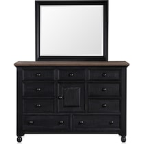 riverview black dresser and mirror   