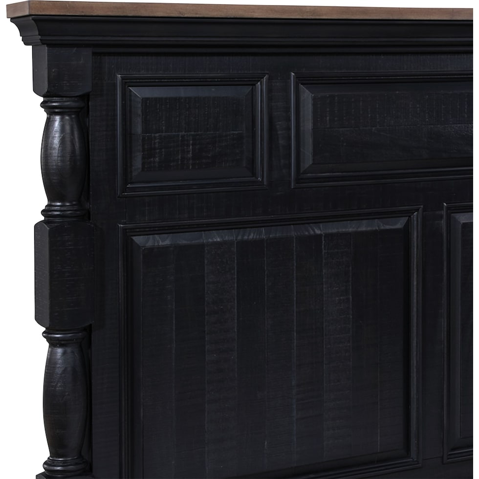 riverview black queen bed   