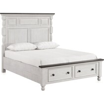 riverview white  pc queen storage bedroom   