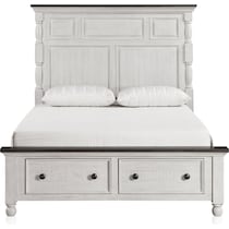 riverview white king storage bed   