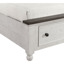 riverview white king storage bed   