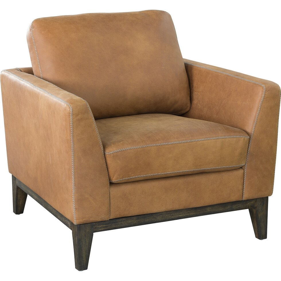 riveter light brown accent chair   