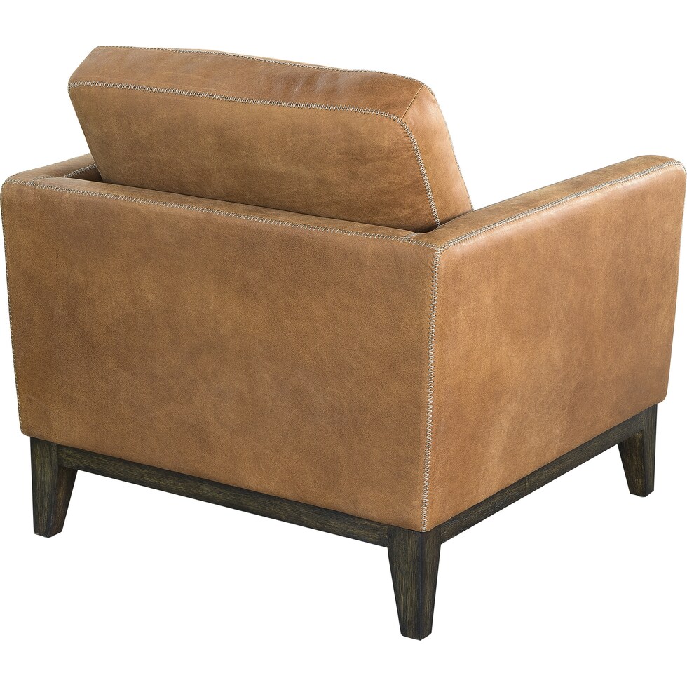 riveter light brown accent chair   