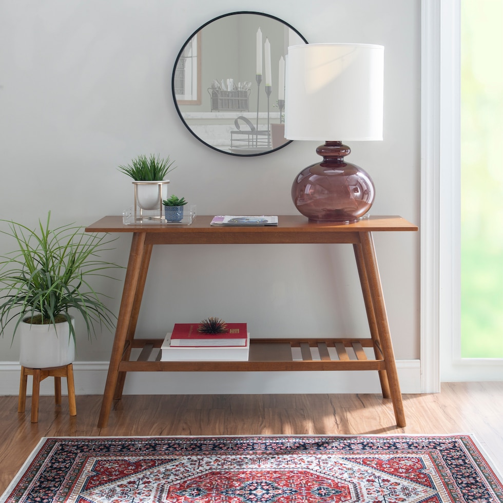 rixie dark brown console table   