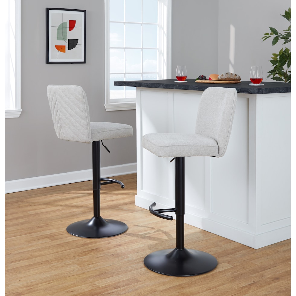 robby beige black bar stool   