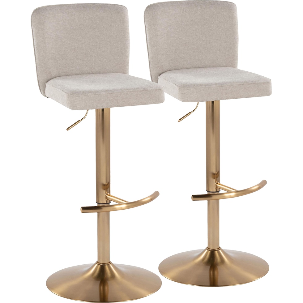 robby beige gold bar stool   