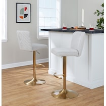 robby beige gold bar stool   