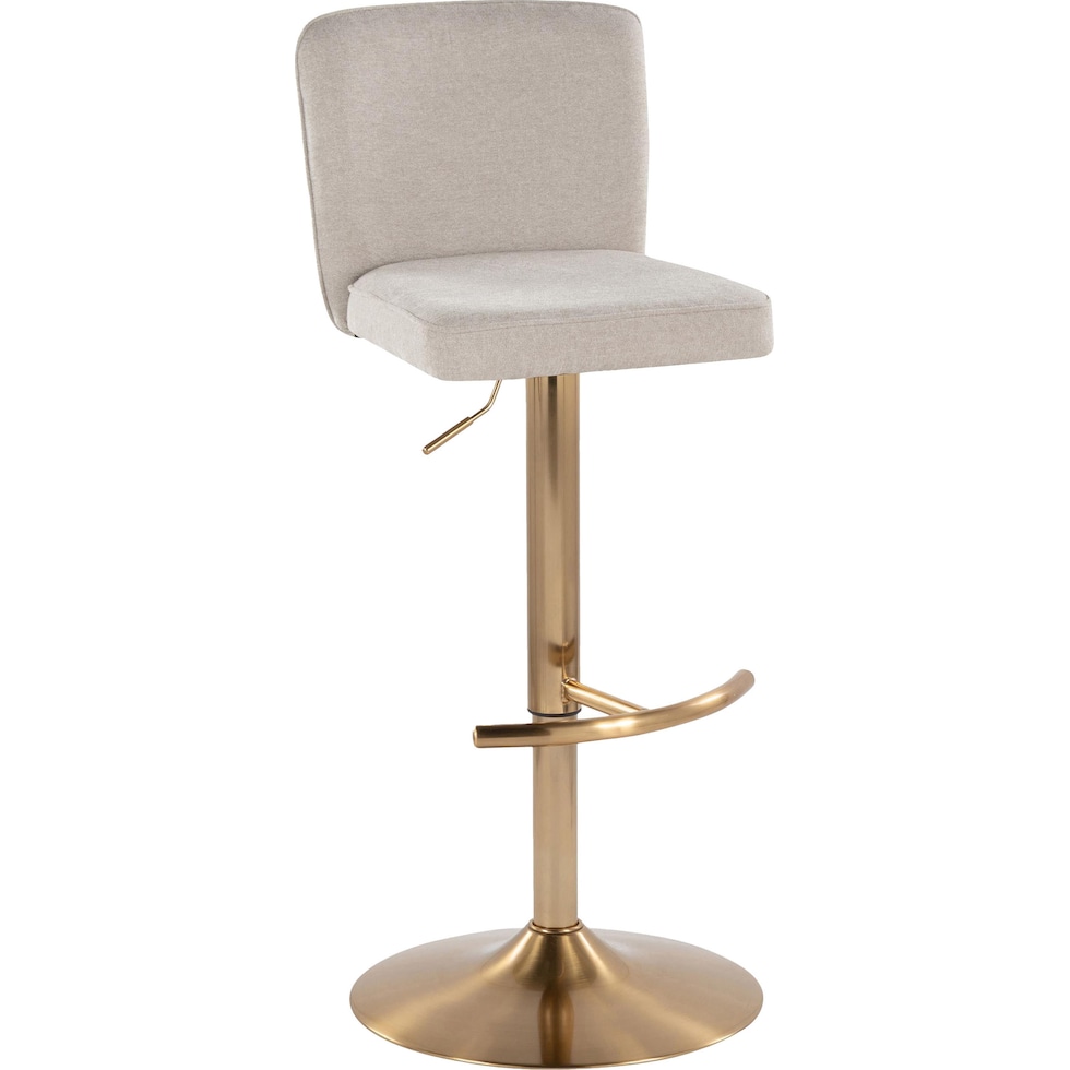 robby beige gold bar stool   
