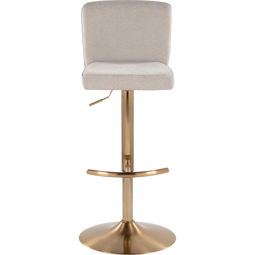 robby beige gold bar stool   
