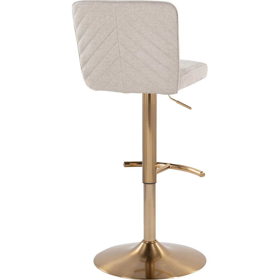 robby beige gold bar stool   