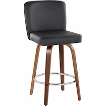 robby black vegan leather counter height stool   