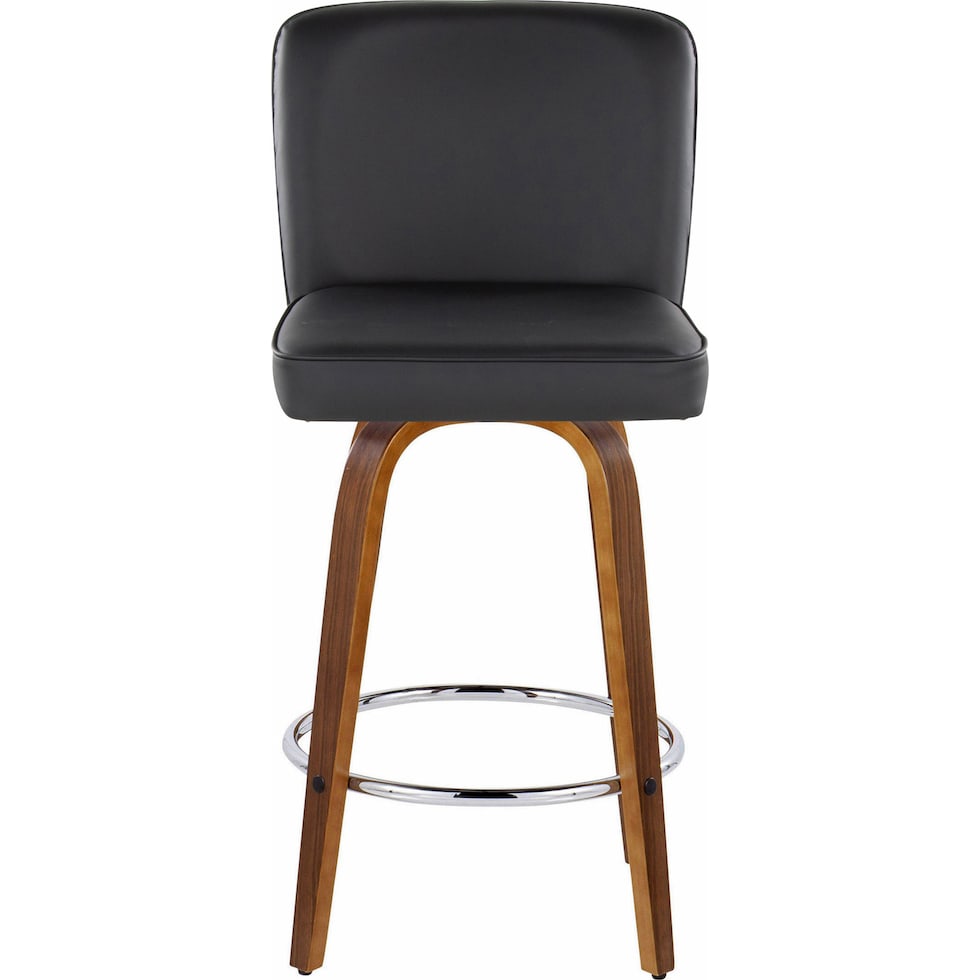 robby black vegan leather counter height stool   