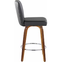 robby black vegan leather counter height stool   