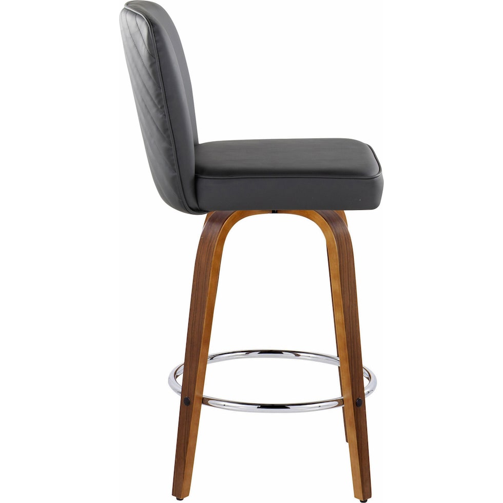 robby black vegan leather counter height stool   