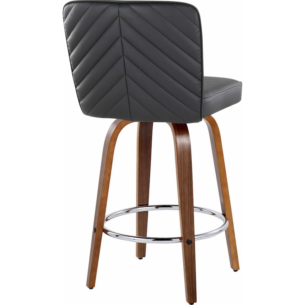 robby black vegan leather counter height stool   