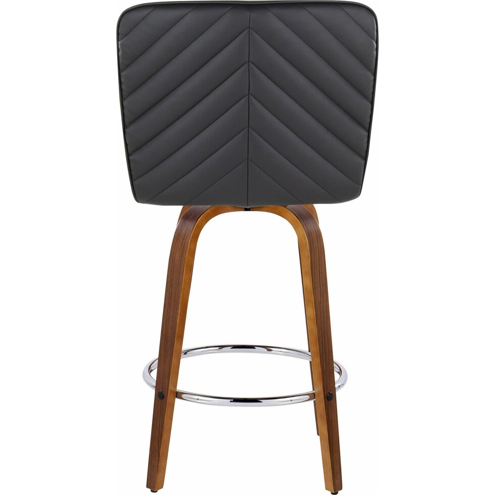 robby black vegan leather counter height stool   