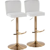 robby white gold bar stool   