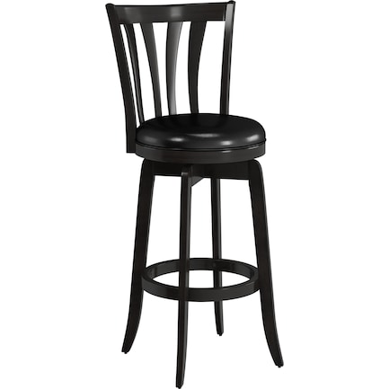 Roberta Swivel Bar Stool - Black