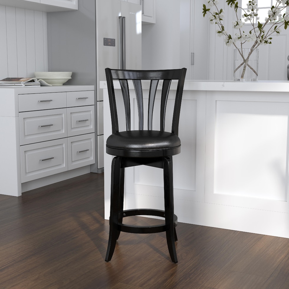 roberta black counter height stool   