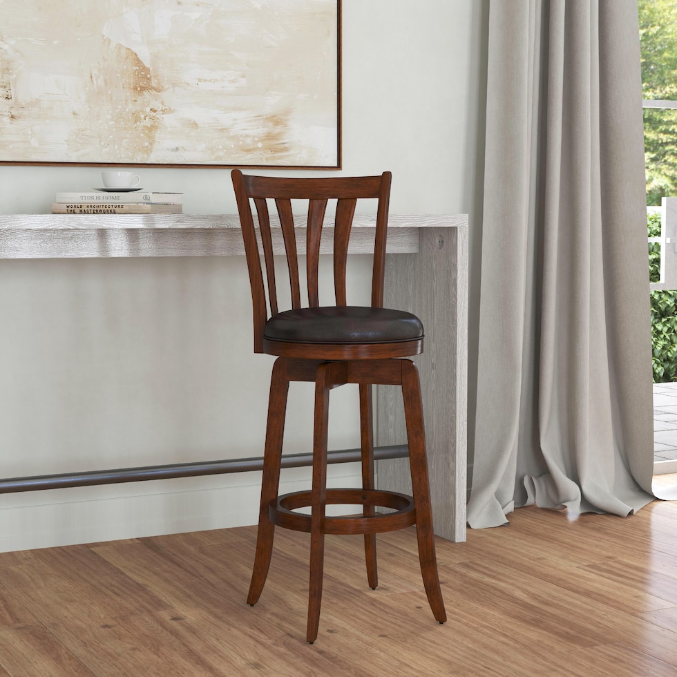 roberta dark brown bar stool   
