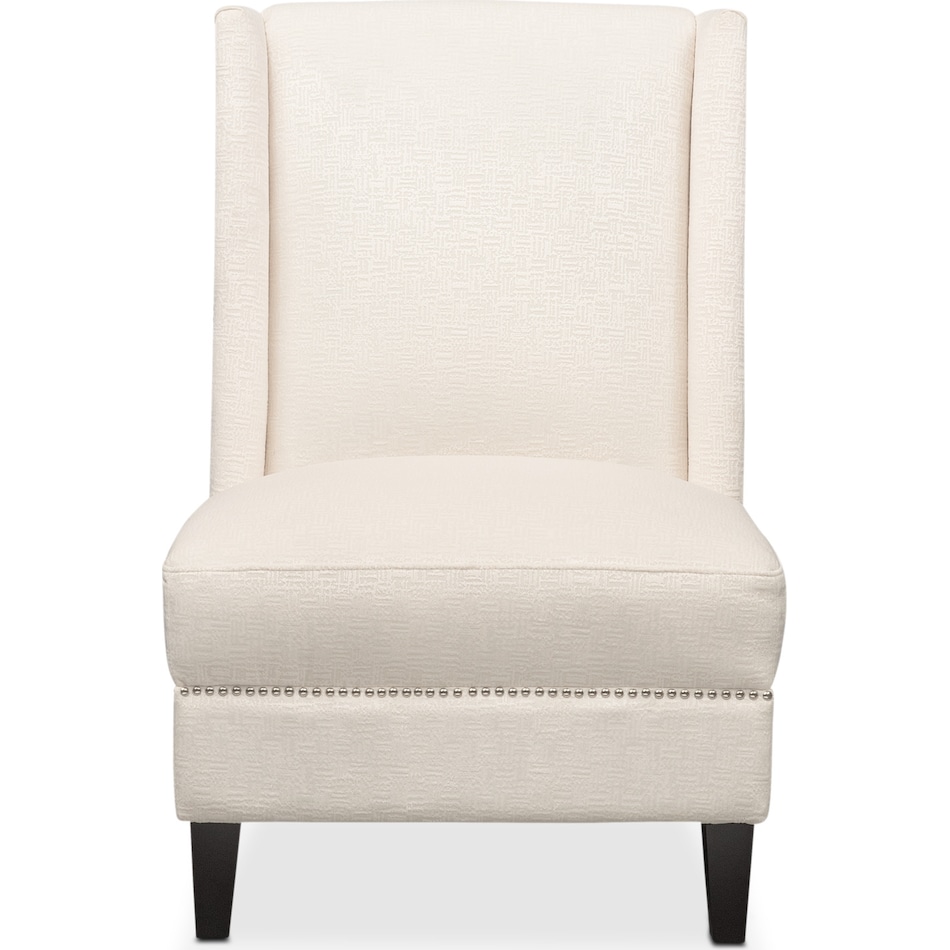 roberto white accent chair   