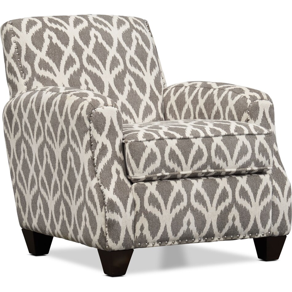 robertson gray accent chair   