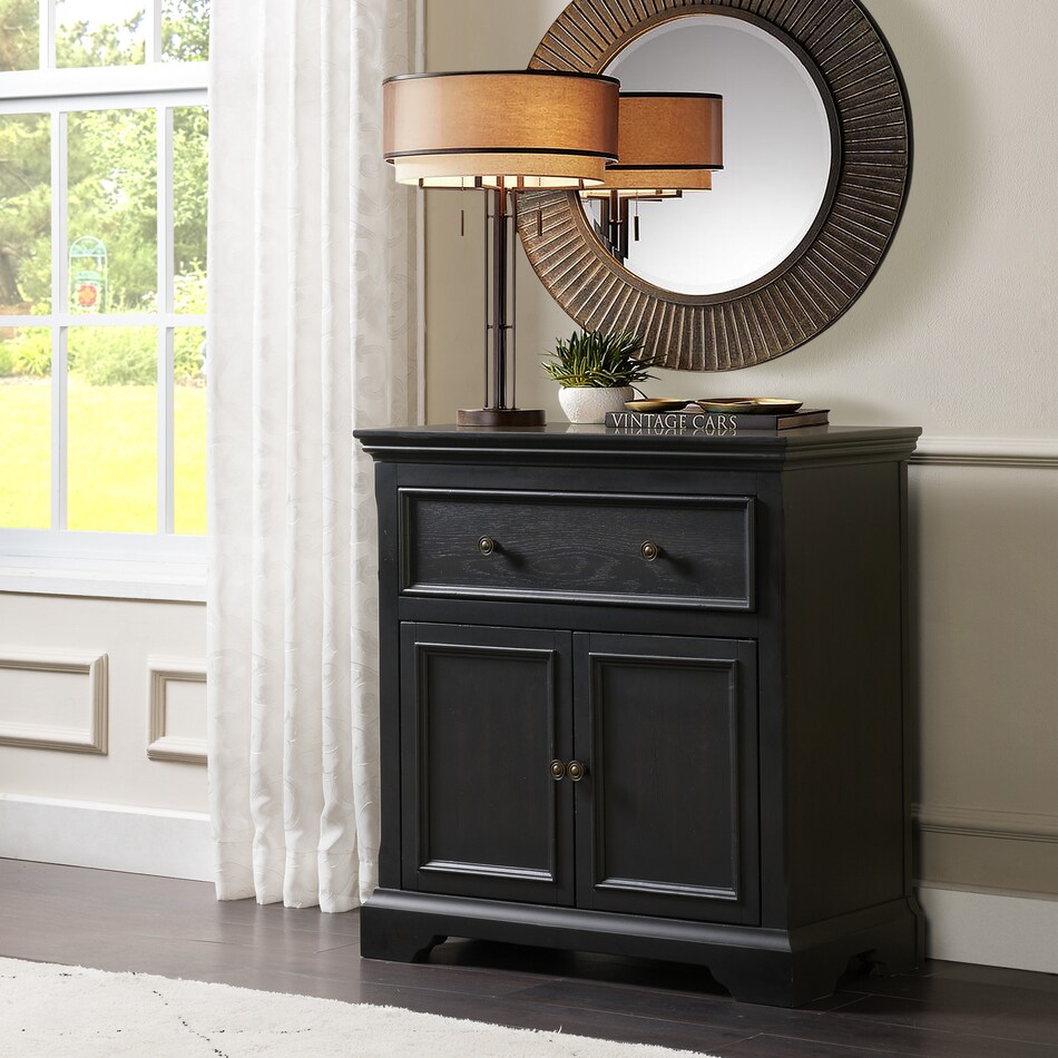 Rocco Console Black Value City Furniture