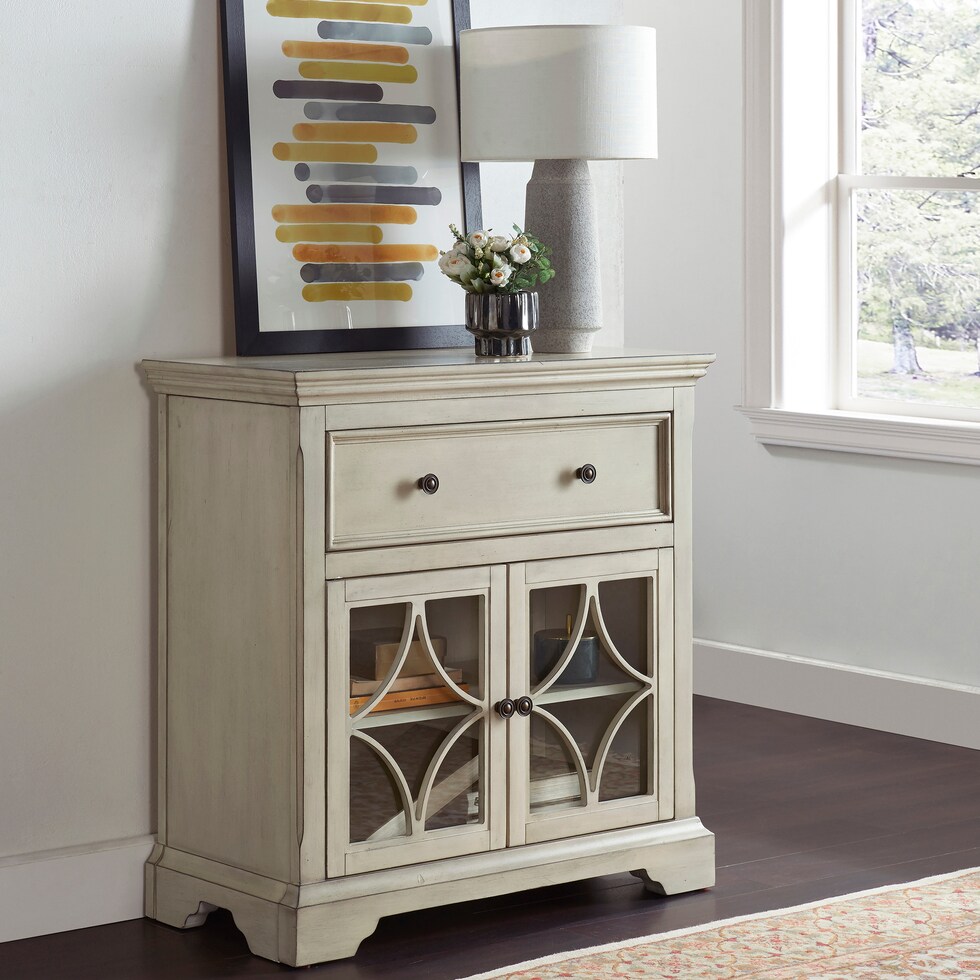 rocco white console table   
