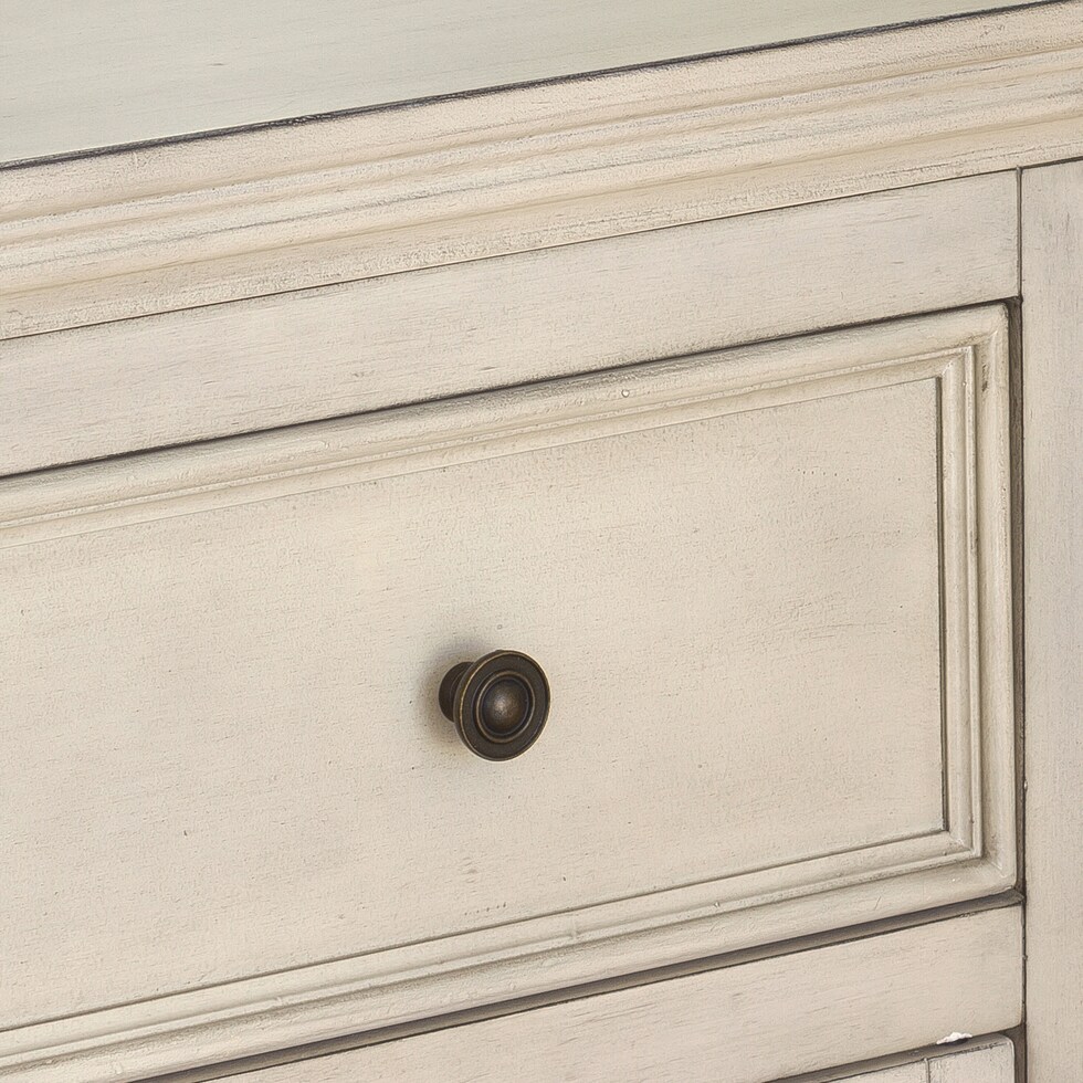 rocco white console table   