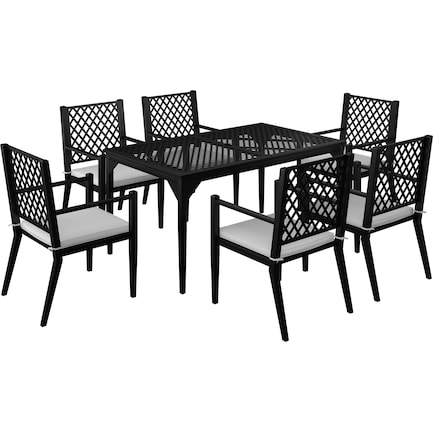 Rockaway Outdoor Dining Table and 6 Chairs