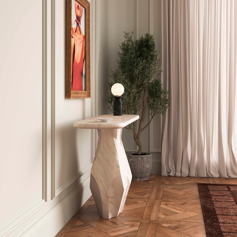 rockport white console table   
