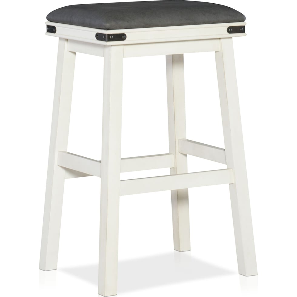 rodney white bar stool   