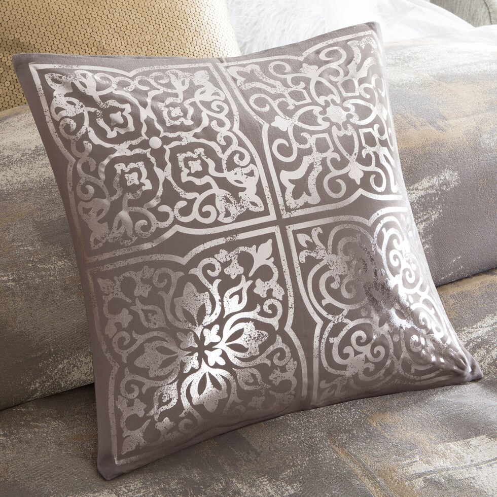 roe gray full queen bedding set   