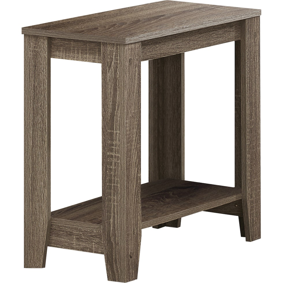 roger light brown end table   