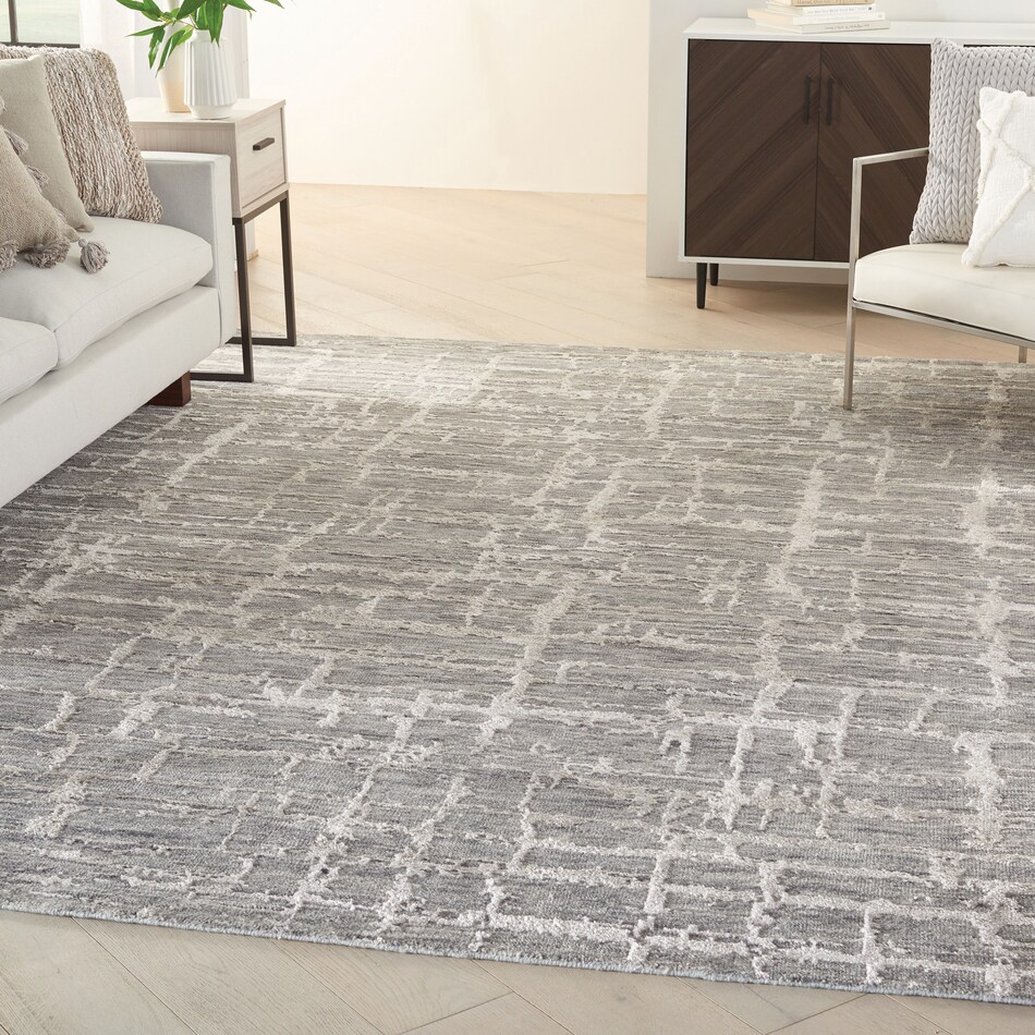 Roma Area Rug Gray/Silver Value City Furniture