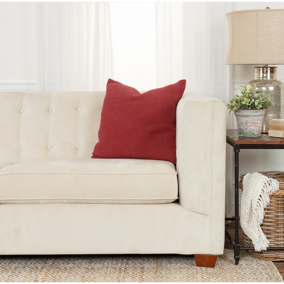 romina red accent pillow   