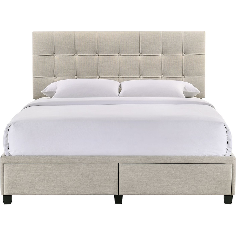 romy white queen bed   