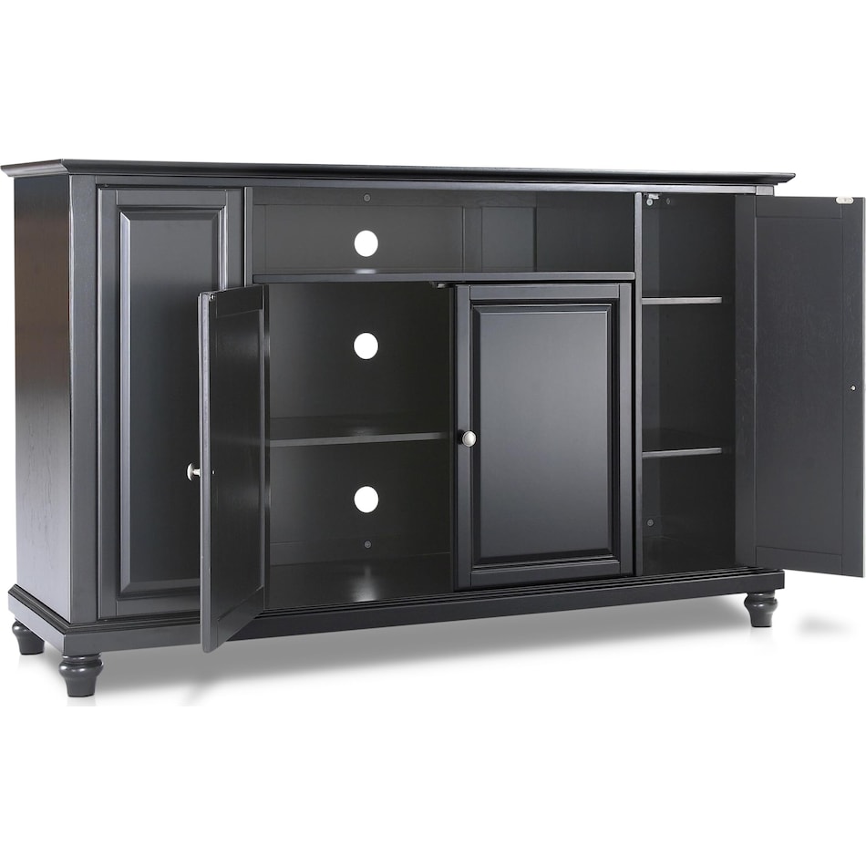 Ronald 60” TV Stand Black Value City Furniture