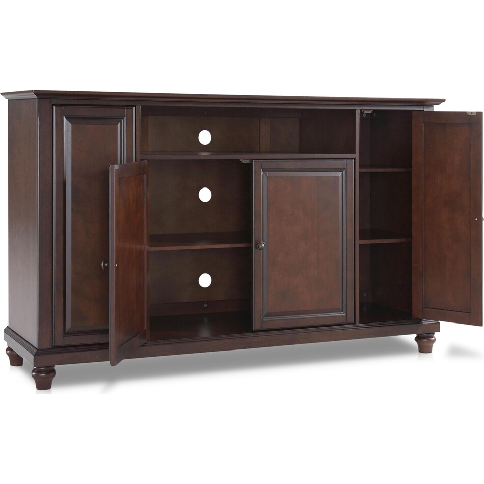 Ronald 60” TV Stand Mahogany Value City Furniture