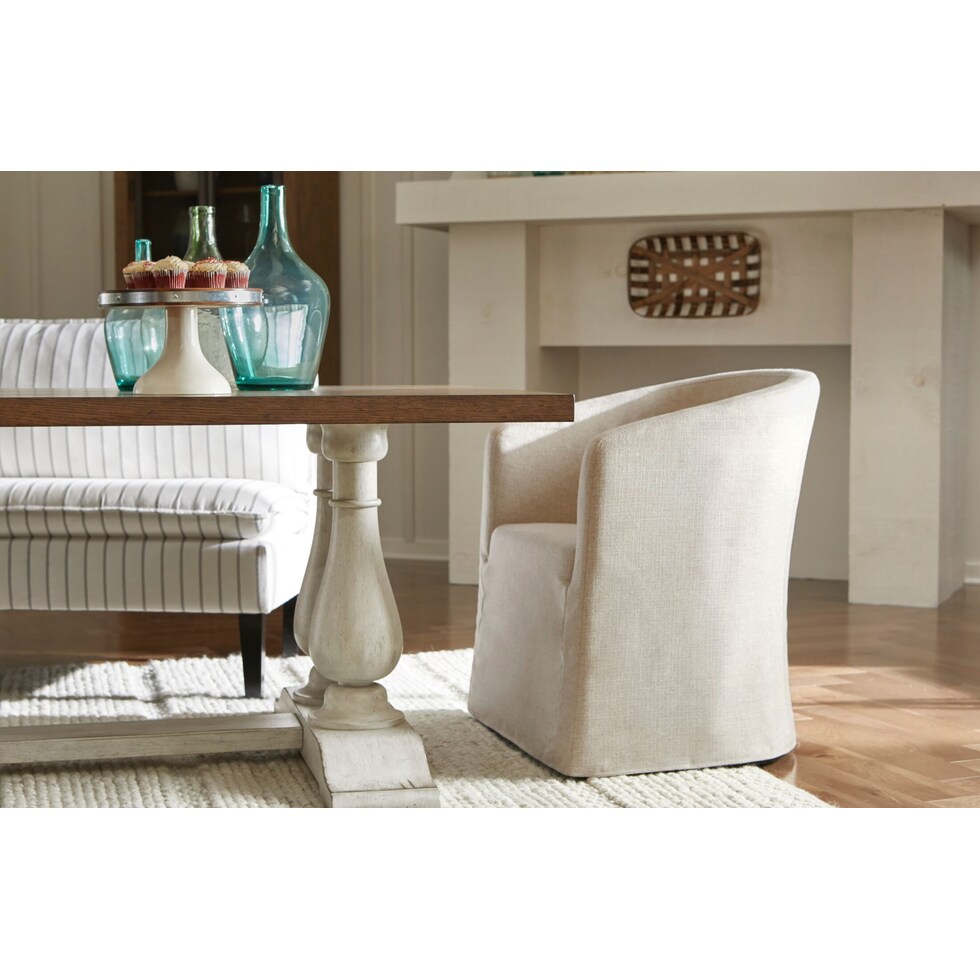 ronan white accent chair   